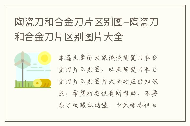 陶瓷刀和合金刀片区别图-陶瓷刀和合金刀片区别图片大全