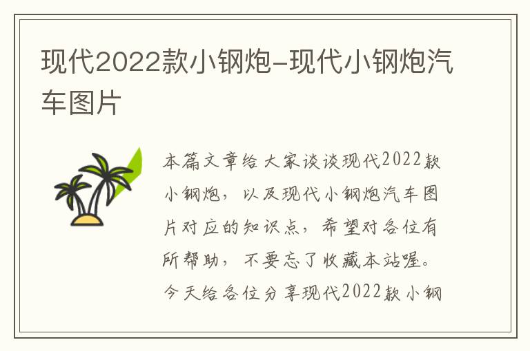 现代2022款小钢炮-现代小钢炮汽车图片