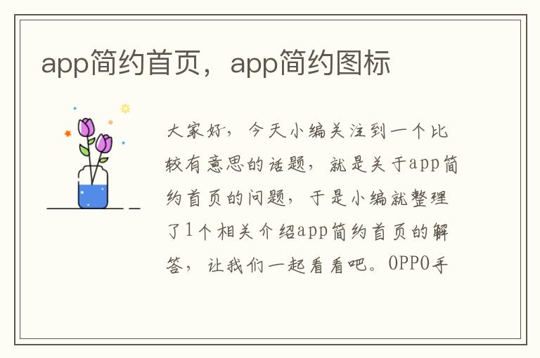 app简约首页，app简约图标