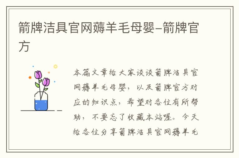 箭牌洁具官网薅羊毛母婴-箭牌官方