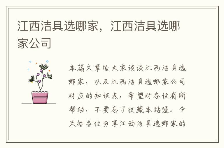 江西洁具选哪家，江西洁具选哪家公司