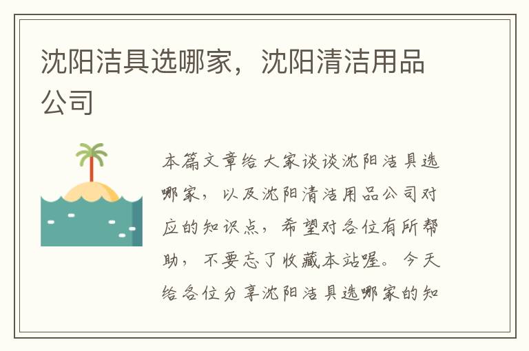 沈阳洁具选哪家，沈阳清洁用品公司