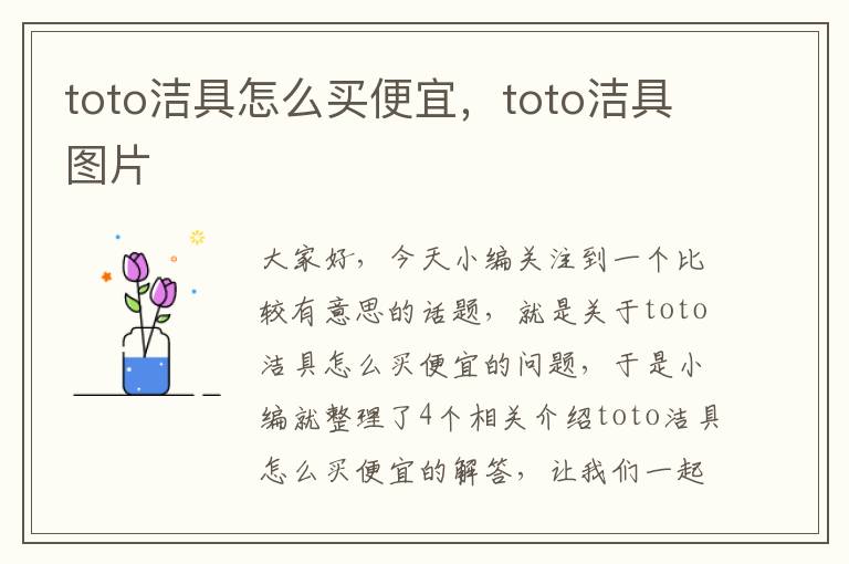 toto洁具怎么买便宜，toto洁具图片