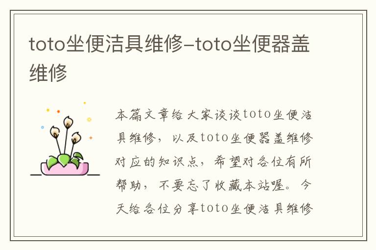 toto坐便洁具维修-toto坐便器盖维修