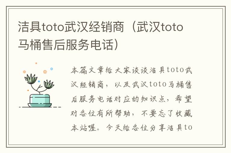 洁具toto武汉经销商（武汉toto马桶售后服务电话）