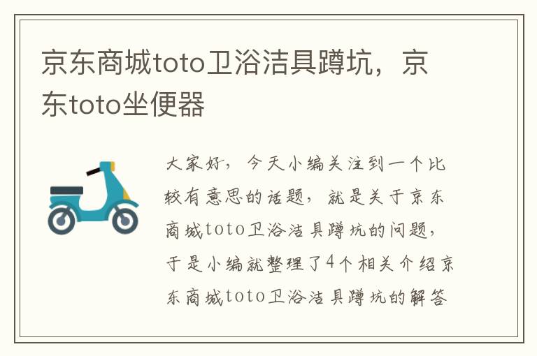 京东商城toto卫浴洁具蹲坑，京东toto坐便器