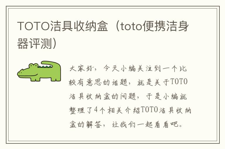 TOTO洁具收纳盒（toto便携洁身器评测）