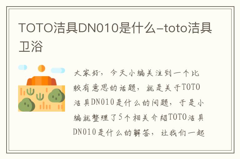 TOTO洁具DN010是什么-toto洁具卫浴