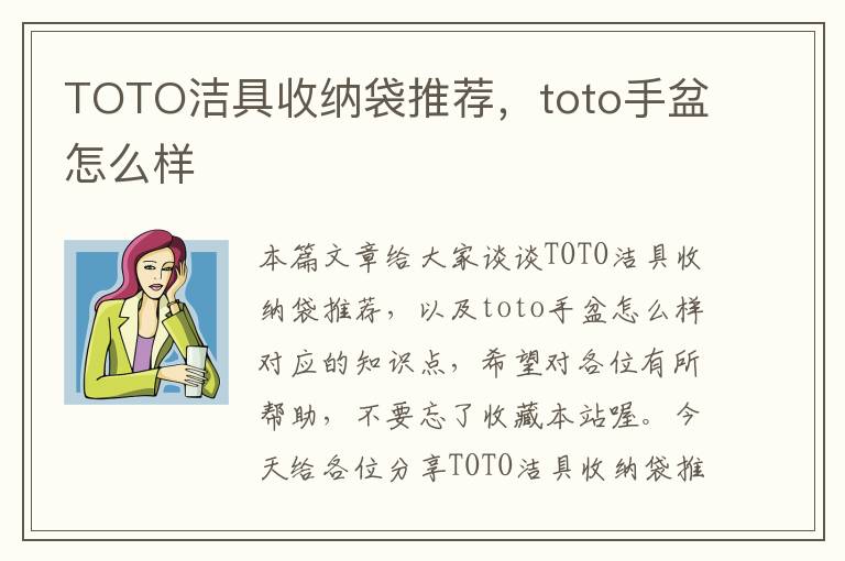 TOTO洁具收纳袋推荐，toto手盆怎么样