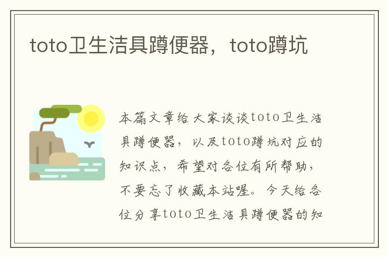 toto卫生洁具蹲便器，toto蹲坑