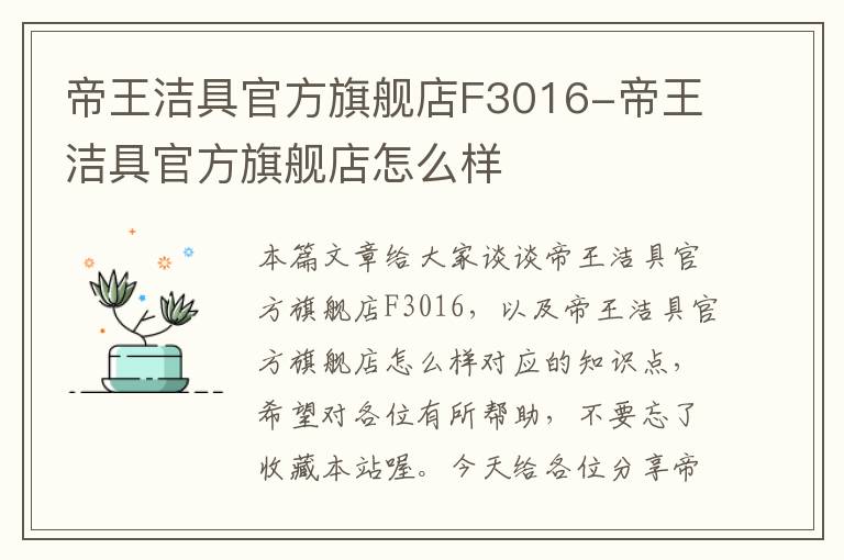 帝王洁具官方旗舰店F3016-帝王洁具官方旗舰店怎么样