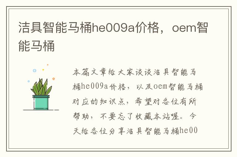 洁具智能马桶he009a价格，oem智能马桶