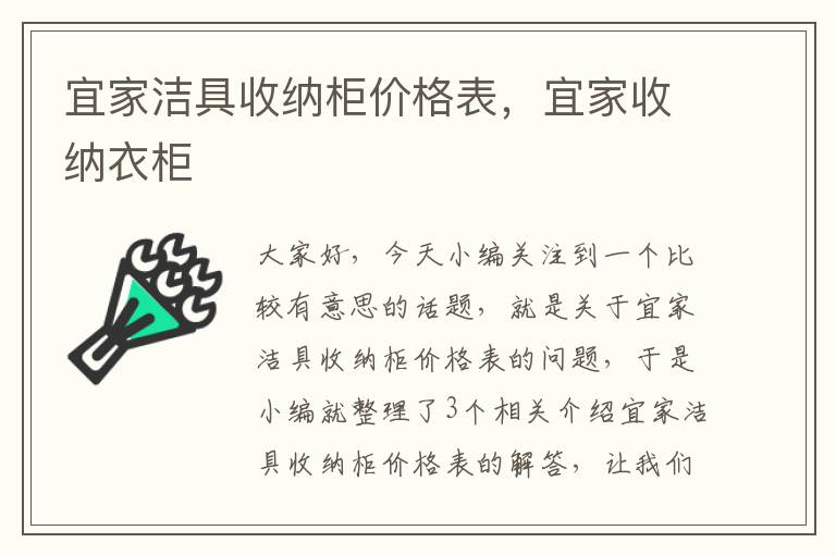 宜家洁具收纳柜价格表，宜家收纳衣柜