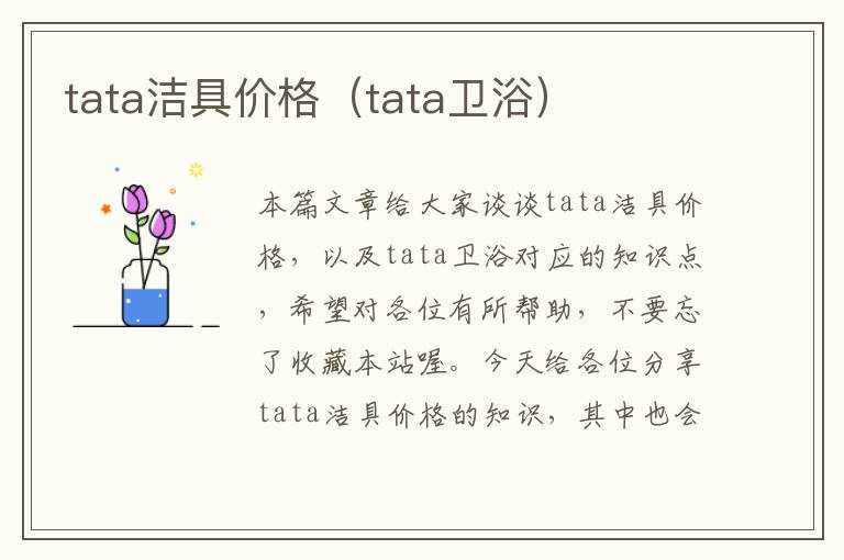 tata洁具价格（tata卫浴）