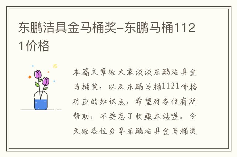 东鹏洁具金马桶奖-东鹏马桶1121价格