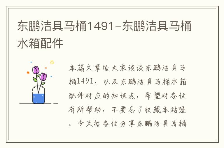 东鹏洁具马桶1491-东鹏洁具马桶水箱配件