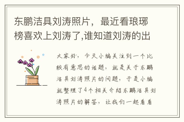 东鹏洁具刘涛照片，最近看琅琊榜喜欢上刘涛了,谁知道刘涛的出道历程?还有她代言过什么品...