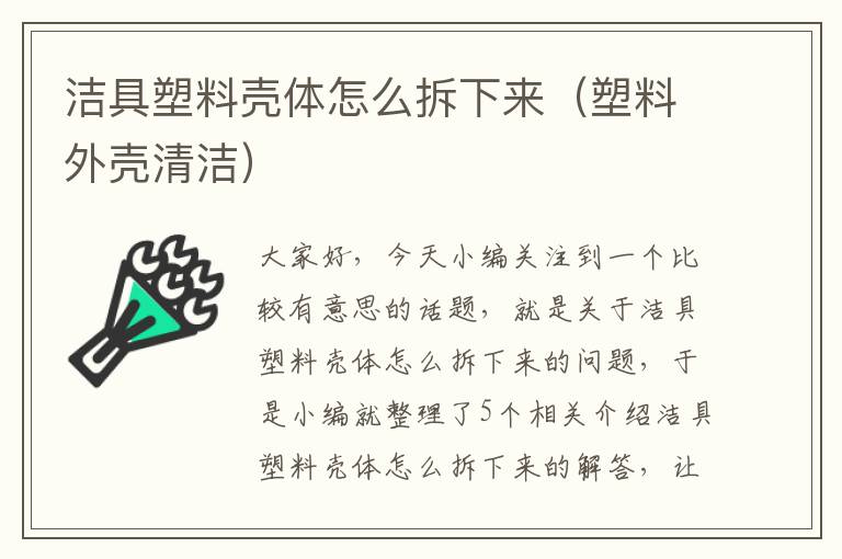 洁具塑料壳体怎么拆下来（塑料外壳清洁）