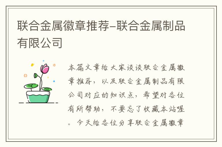 联合金属徽章推荐-联合金属制品有限公司