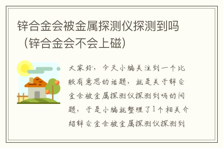 锌合金会被金属探测仪探测到吗（锌合金会不会上磁）